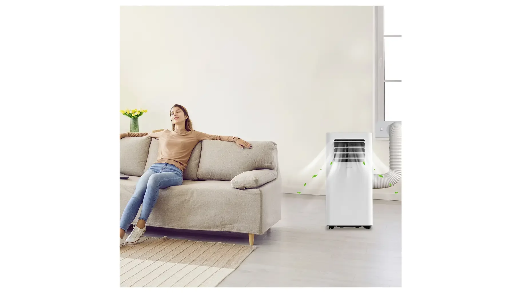 Be Cool BC14KL25W mobiles Klimagerät 4100 W für 48 m² Weiß