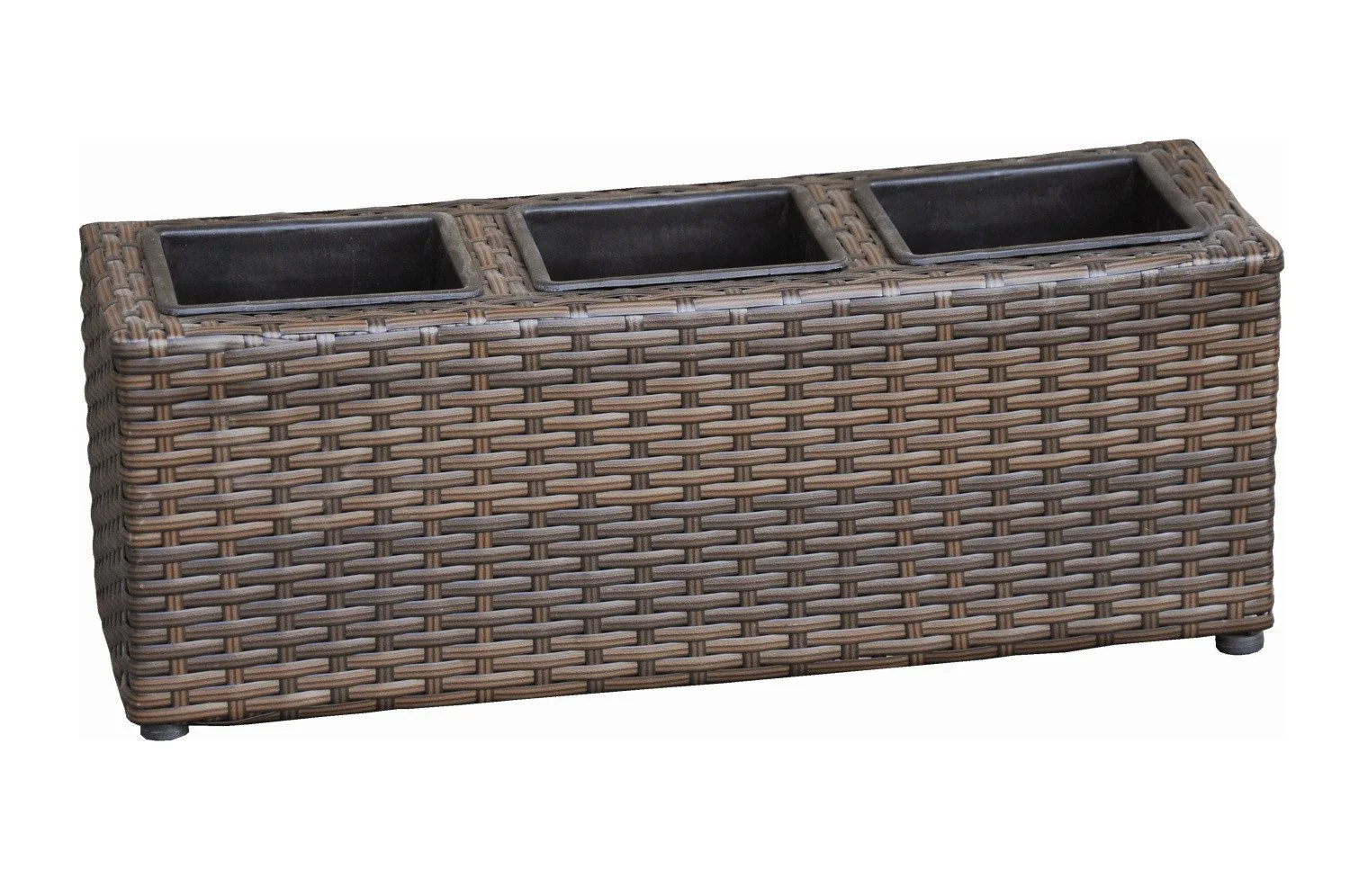 DAZIKEMO Blumenkasten Madeira braun Balkonkasten Pflanzkübel
