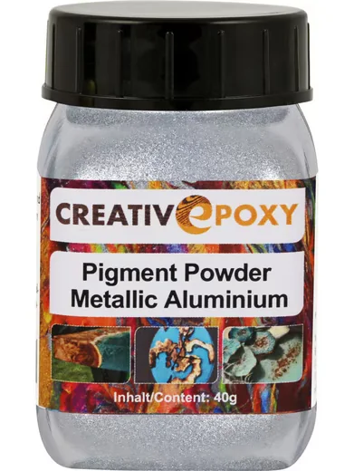 Bastelnaturmaterial Pigment Pulver Aluminium 40 g Metallic Effekt