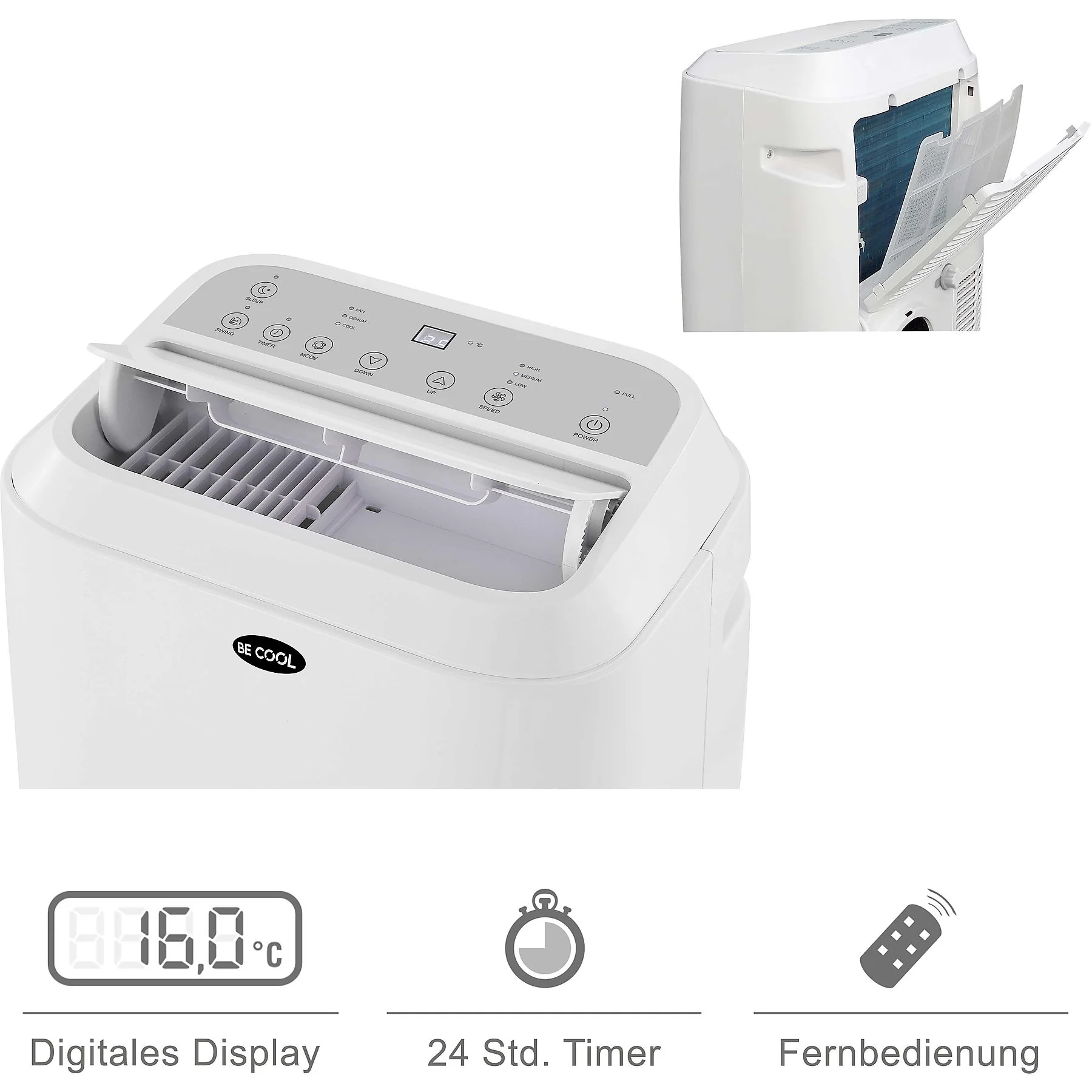 BECOOL BC18KL2101F Klimaanlage Weiss fuer 160 m3 Energieklasse A