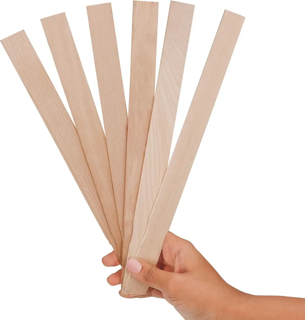 Belle Vous Holzspatel zum Basteln Rührstab Farbe (40er Pack) Holzstäbe 30 x 2,4 cm Holzstäbe Quadratisch Bastel Holzleisten zum Rühren von Farben,