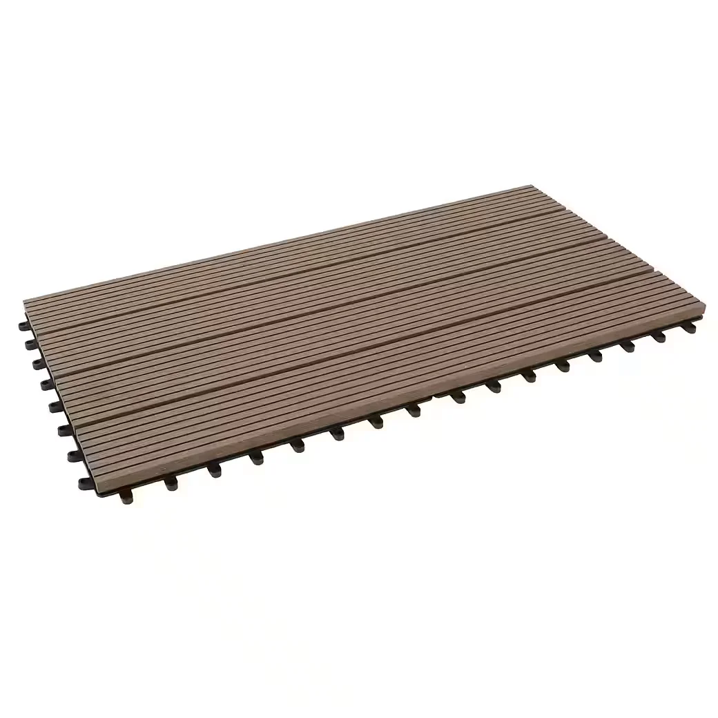 CASA PURA WPC Terrassenfliese Royal Dunkelbraun 60x30 cm Holzoptik