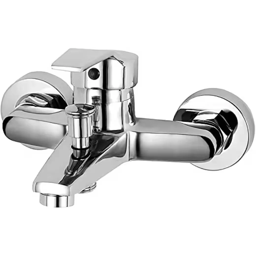 Badezimmer-Set Silberne Einhebel-Badewannenarmatur Duschset für Wanne und Dusche