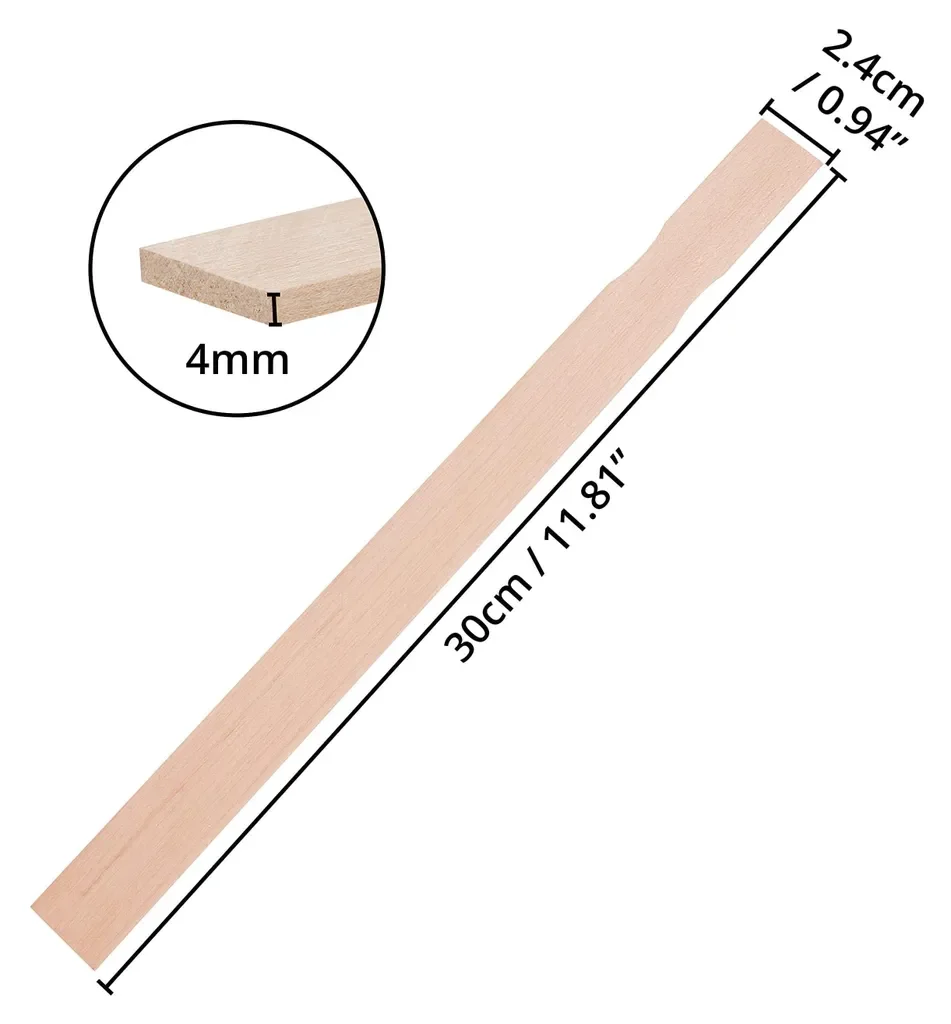 Belle Vous Holzspatel zum Basteln Rührstab Farbe (40er Pack) Holzstäbe 30 x 2,4 cm Holzstäbe Quadratisch Bastel Holzleisten zum Rühren von Farben,
