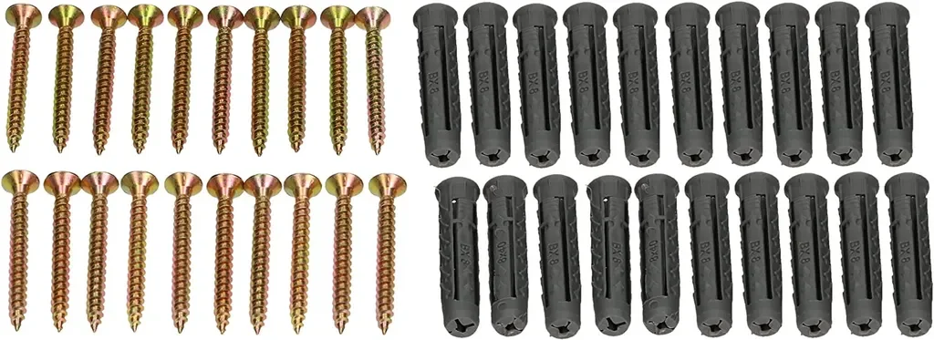 KOTARBAU® Universaldübel mit Holzschrauben Satz 20 Stk. 8x40mm Verbindungselemente aus Metall und Kunststoff